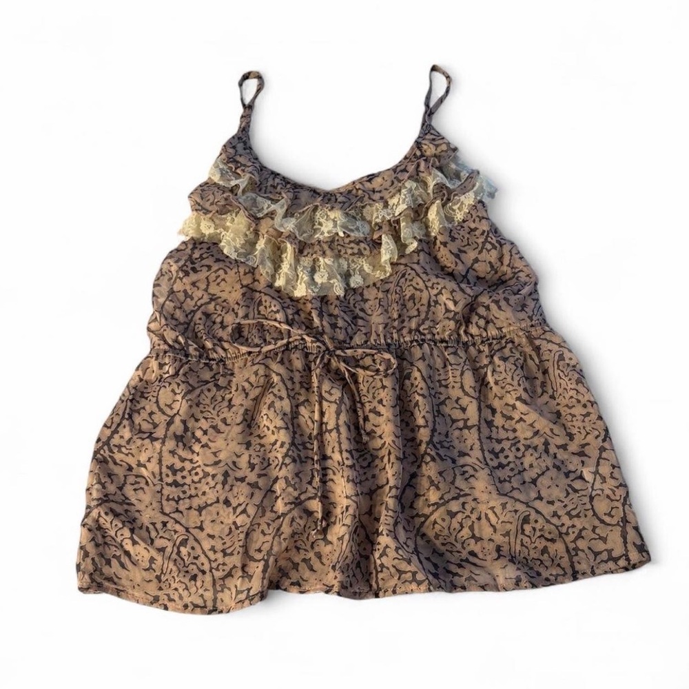 h.i.p. Brown and Cream Patterned Camisole